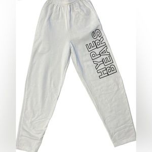 HYPE BEARS Sweatpants- NEW- White.